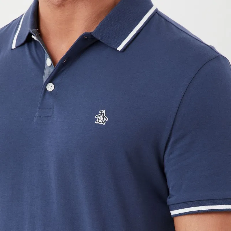 camisa polo azul escuro Penguin