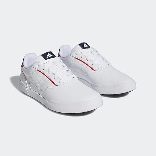 tênis Adidas Retrocross  branco com detalhes azul /vermelho