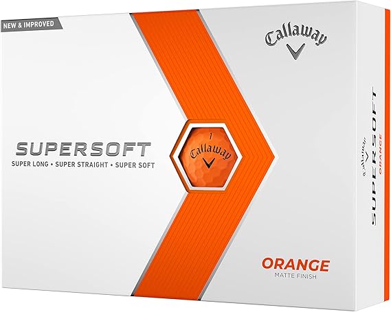 Bolas de Golfe Callaway Supersoft Laranja Fosco - Distância e Visibilidade
