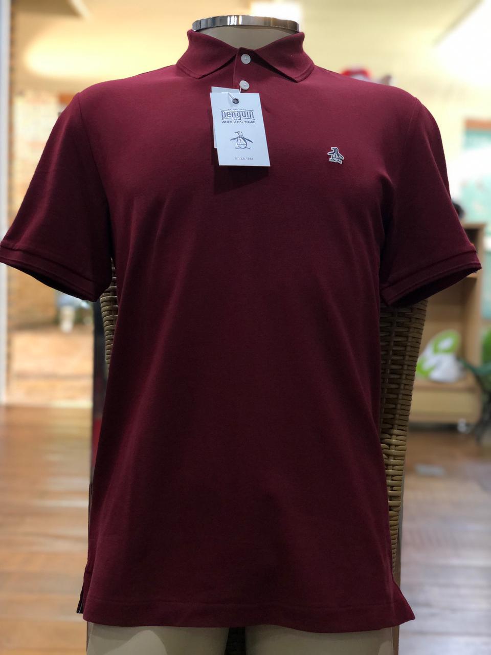 camisa polo vinho bordo   Penguin M