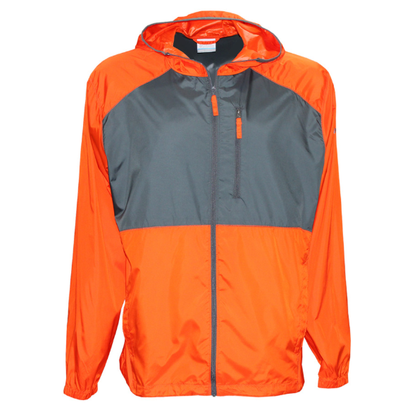 corta vento masculino laranja com cinza Columbia