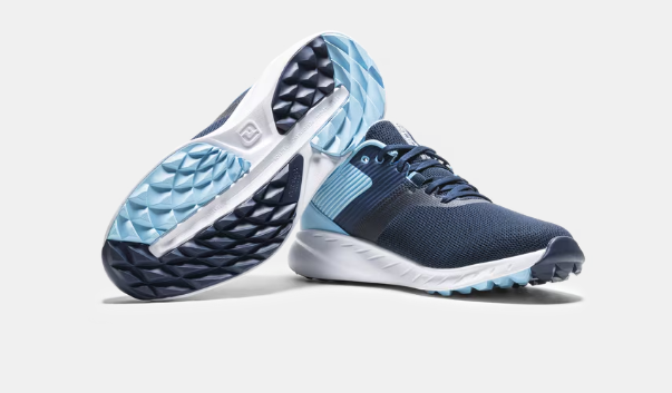 tênis  FJ Footjoy Flex Spikeless azul marinho/cinza e branco