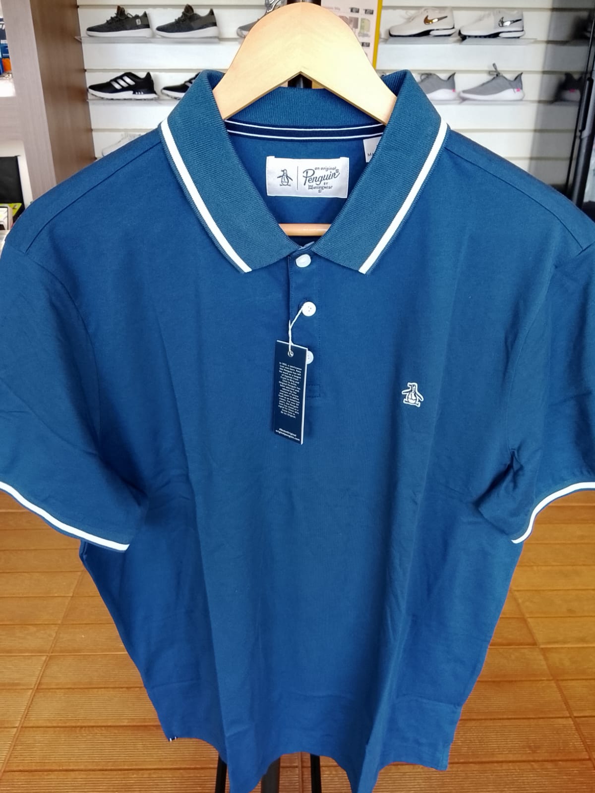 camisa polo azul escuro  Penguin M