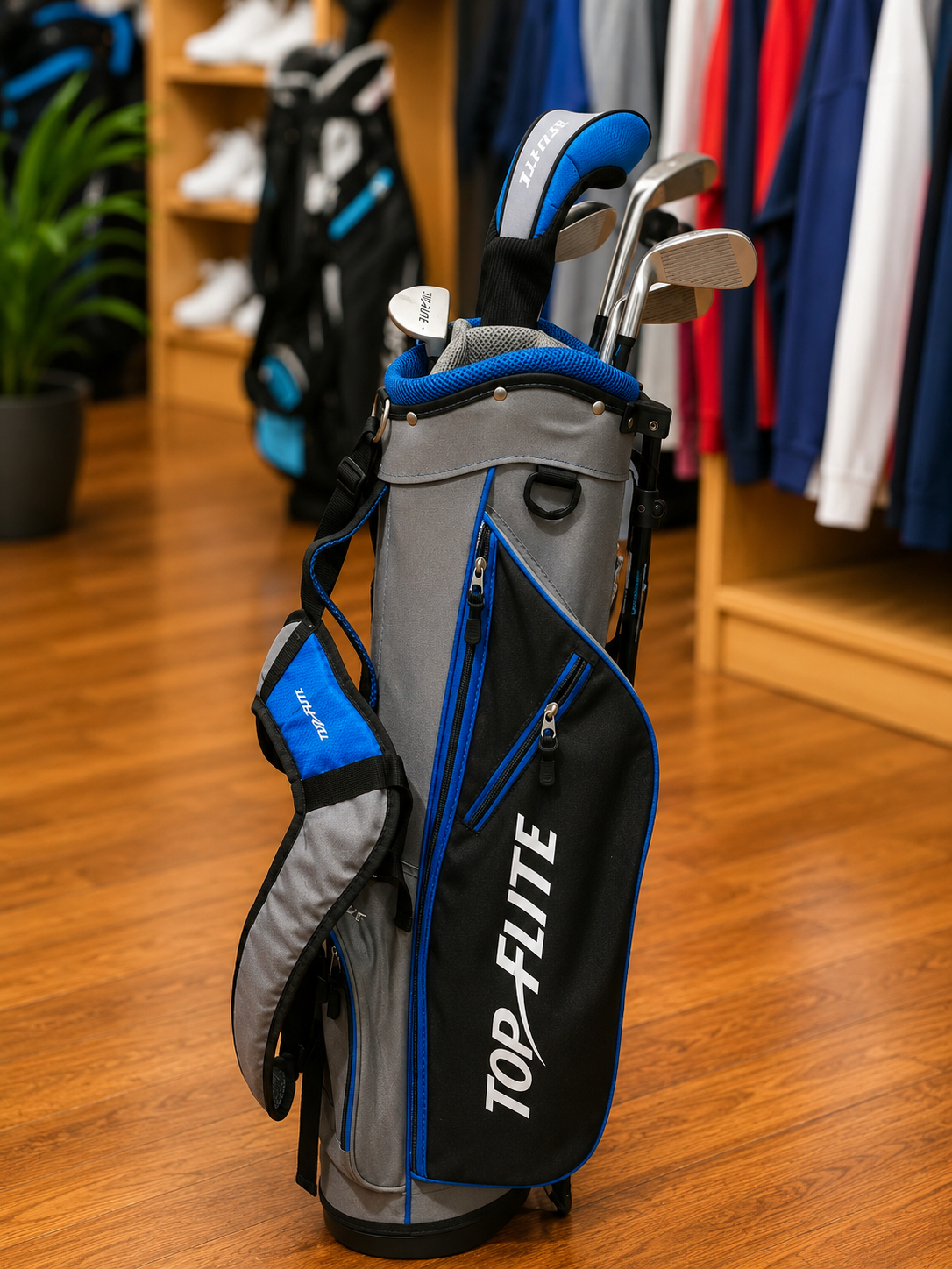 Kit Juvenil de Golfe Top Flite – Bolsa + Conjunto Completo de Tacos