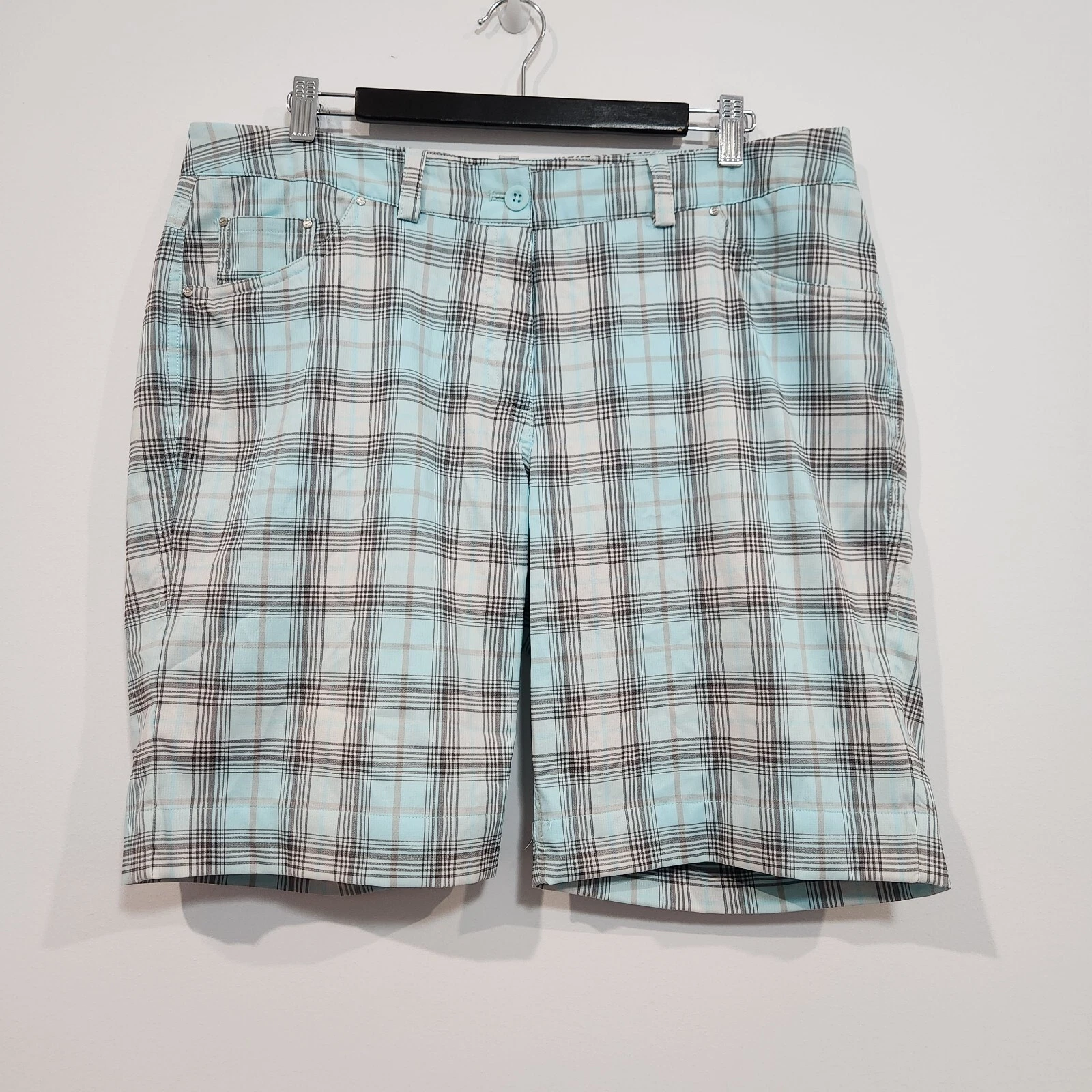 BERMUDA FEMININA NIKE XADREZ AZUL